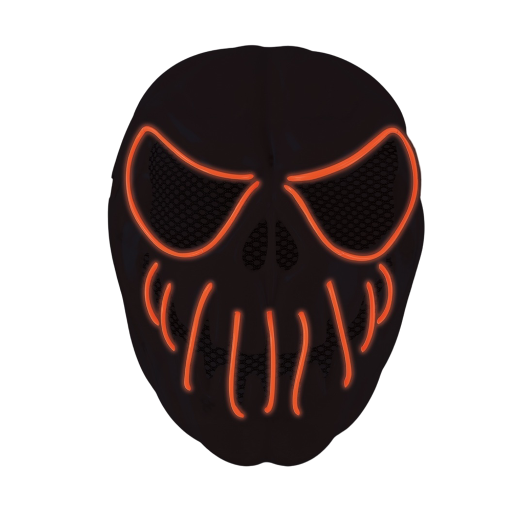 LED-Maske „Gruseliger Kürbis“ für Erwachsene – Halloween