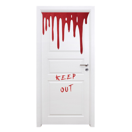 Blutige Türdekoration – Halloween-Dekoration