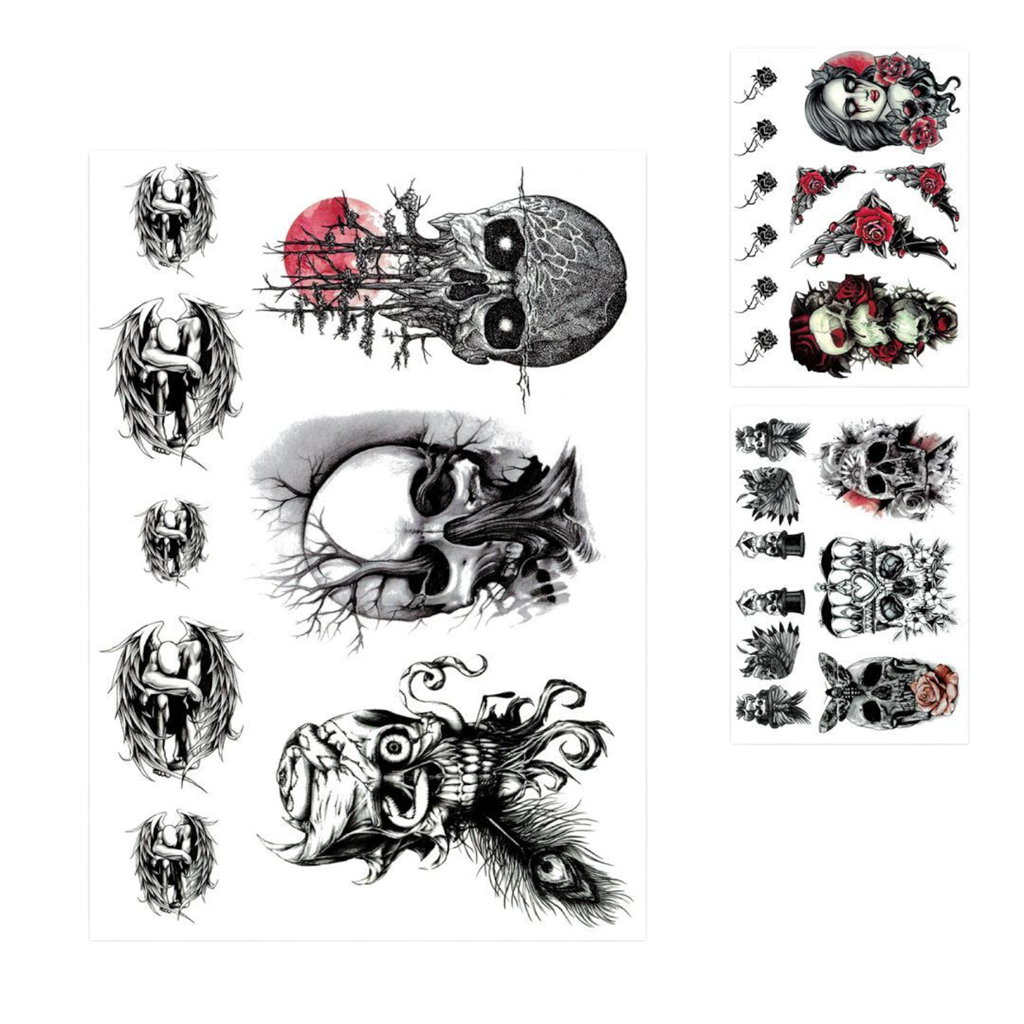 Halloween-Temporärtattoos – Zufälliges Motiv