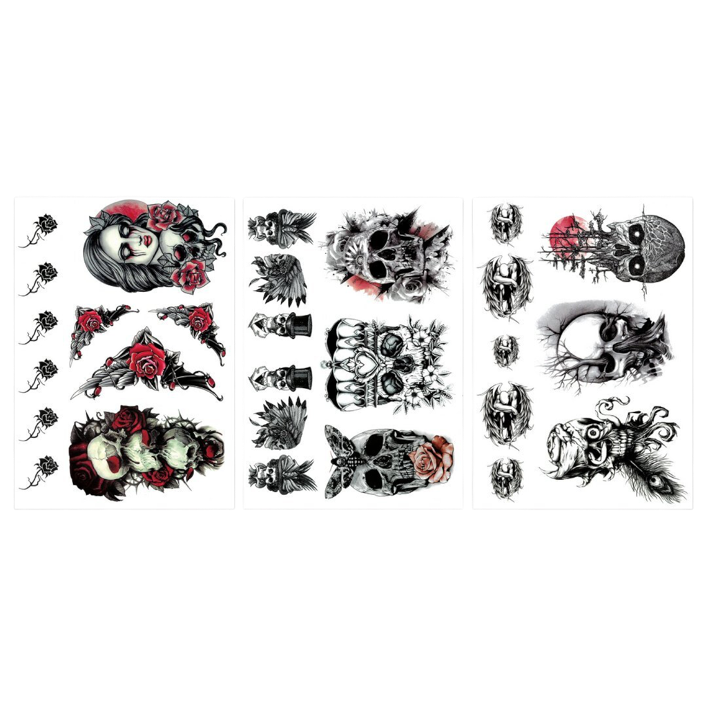 Halloween-Temporärtattoos – Zufälliges Motiv