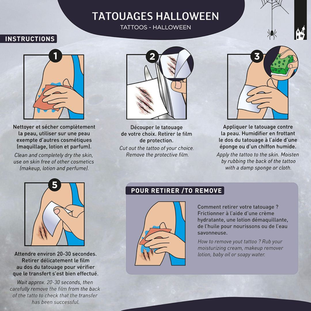 Temporäre Tattoos und Narben – Halloween-Make-up