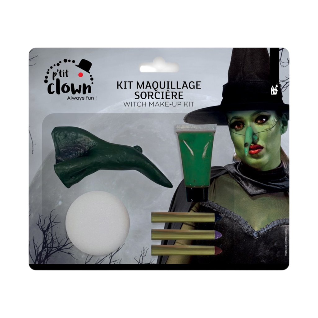 Hexen-Schminkset mit künstlicher Nase – Halloween