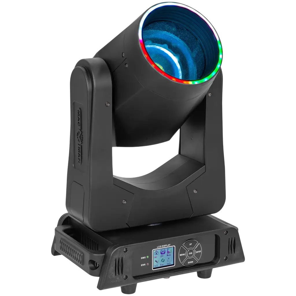 2er-Set 200-W-LED-Beam-Scheinwerfer mit Flightcase – Mac Mah