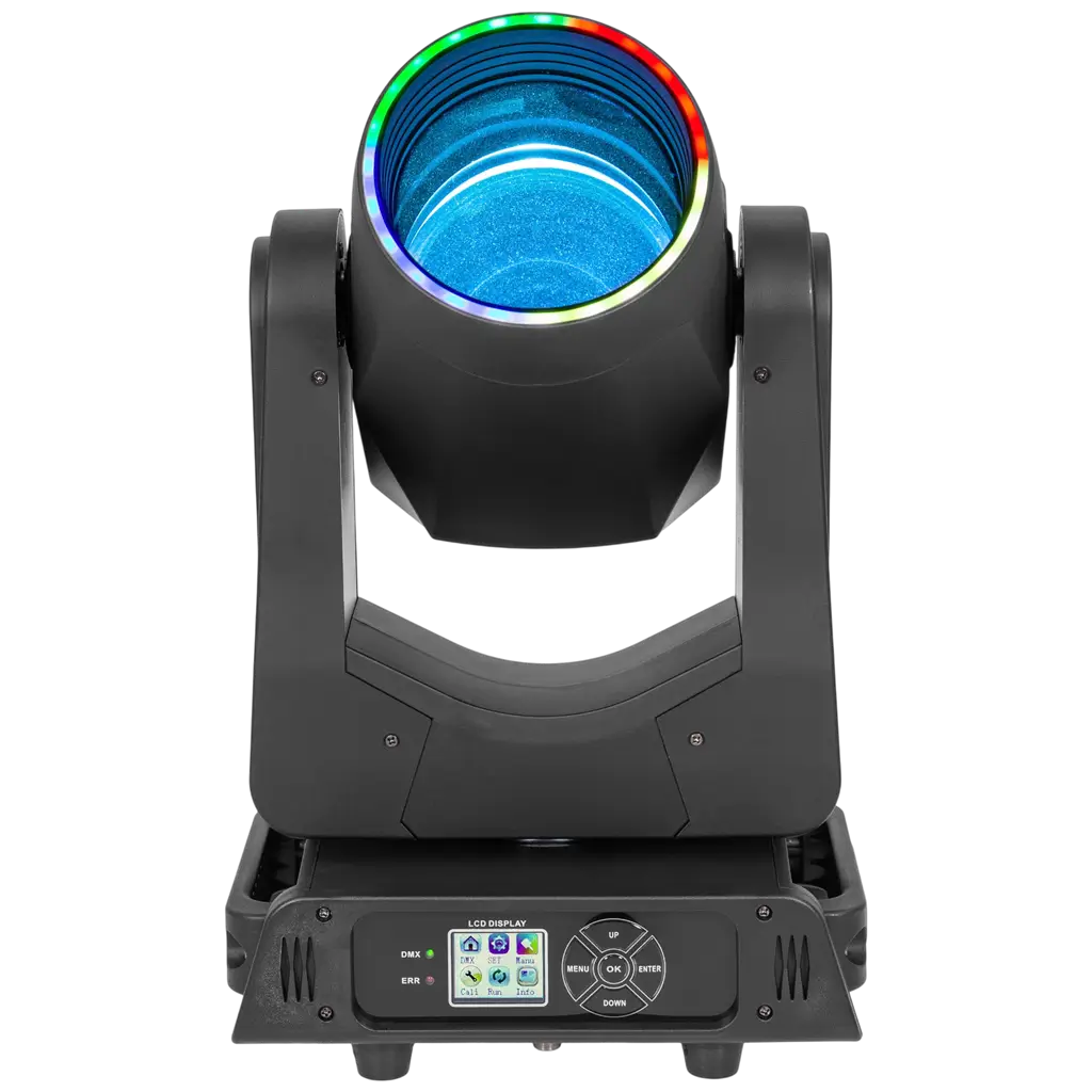 2er-Set 200-W-LED-Beam-Scheinwerfer mit Flightcase – Mac Mah