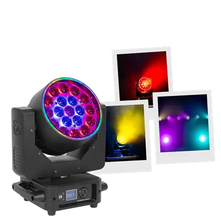 RGBW-LED-Wash-Lyre 19 × 15 W mit motorisiertem Zoom – Mac Mah