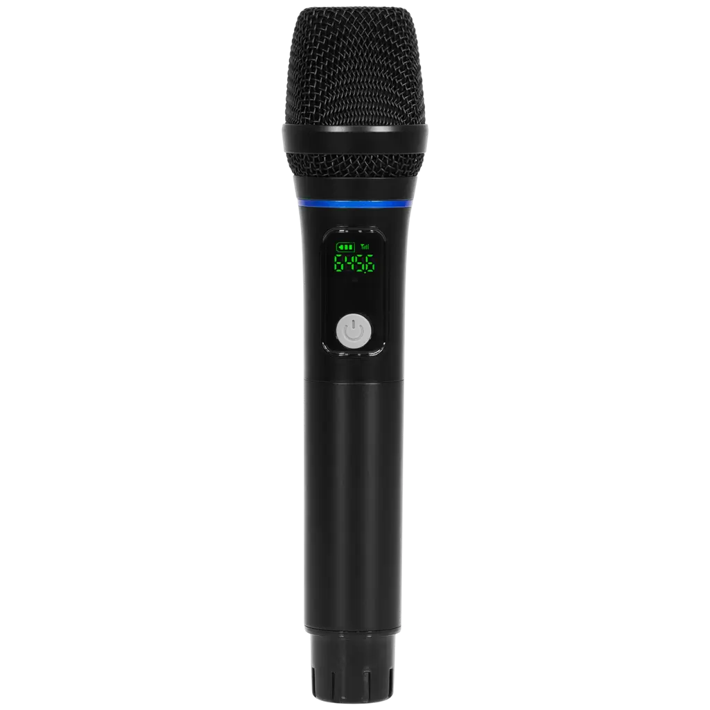 Tragbarer, aktiver 150-W-RMS-Lautsprecher (8") mit Akku und UHF-Mikrofon – Mac Mah