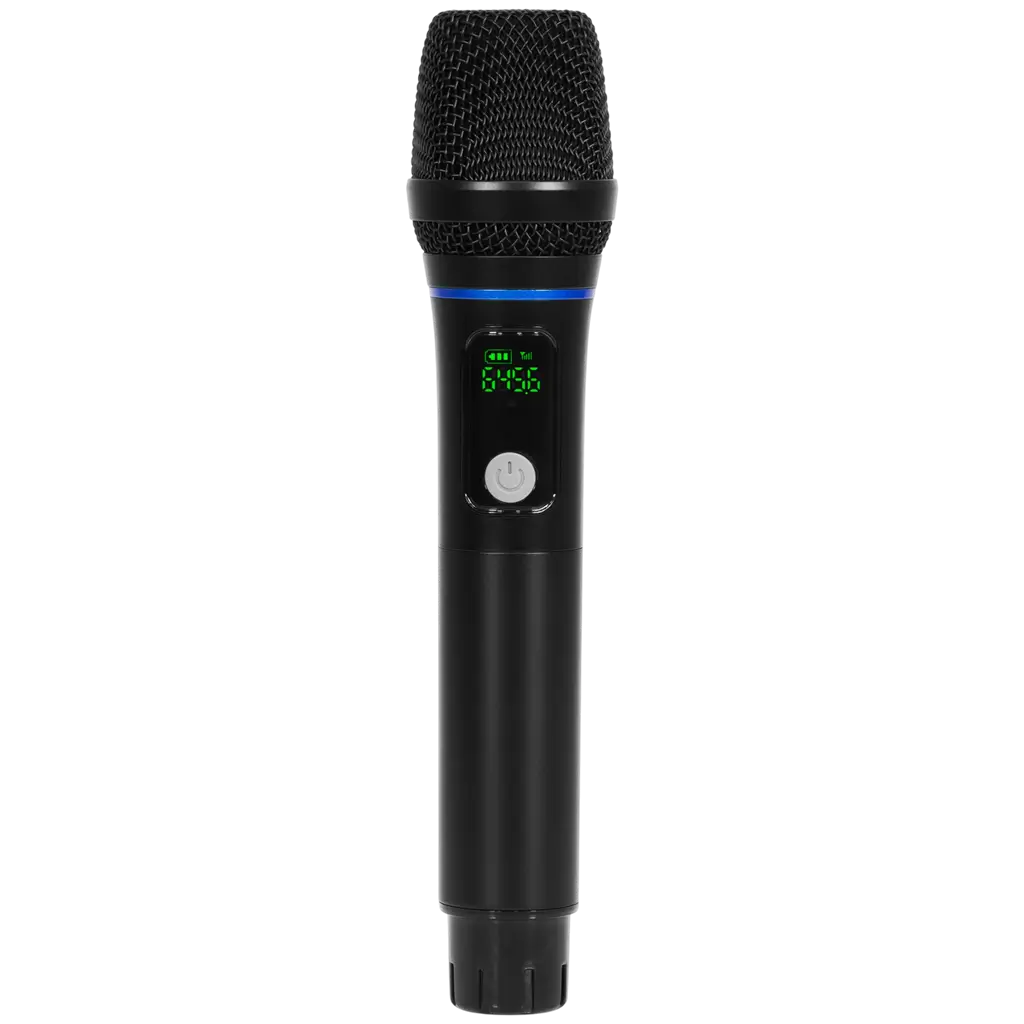 Tragbarer, aktiver 150-W-RMS-Lautsprecher (10") mit Akku und UHF-Mikrofon – Mac Mah