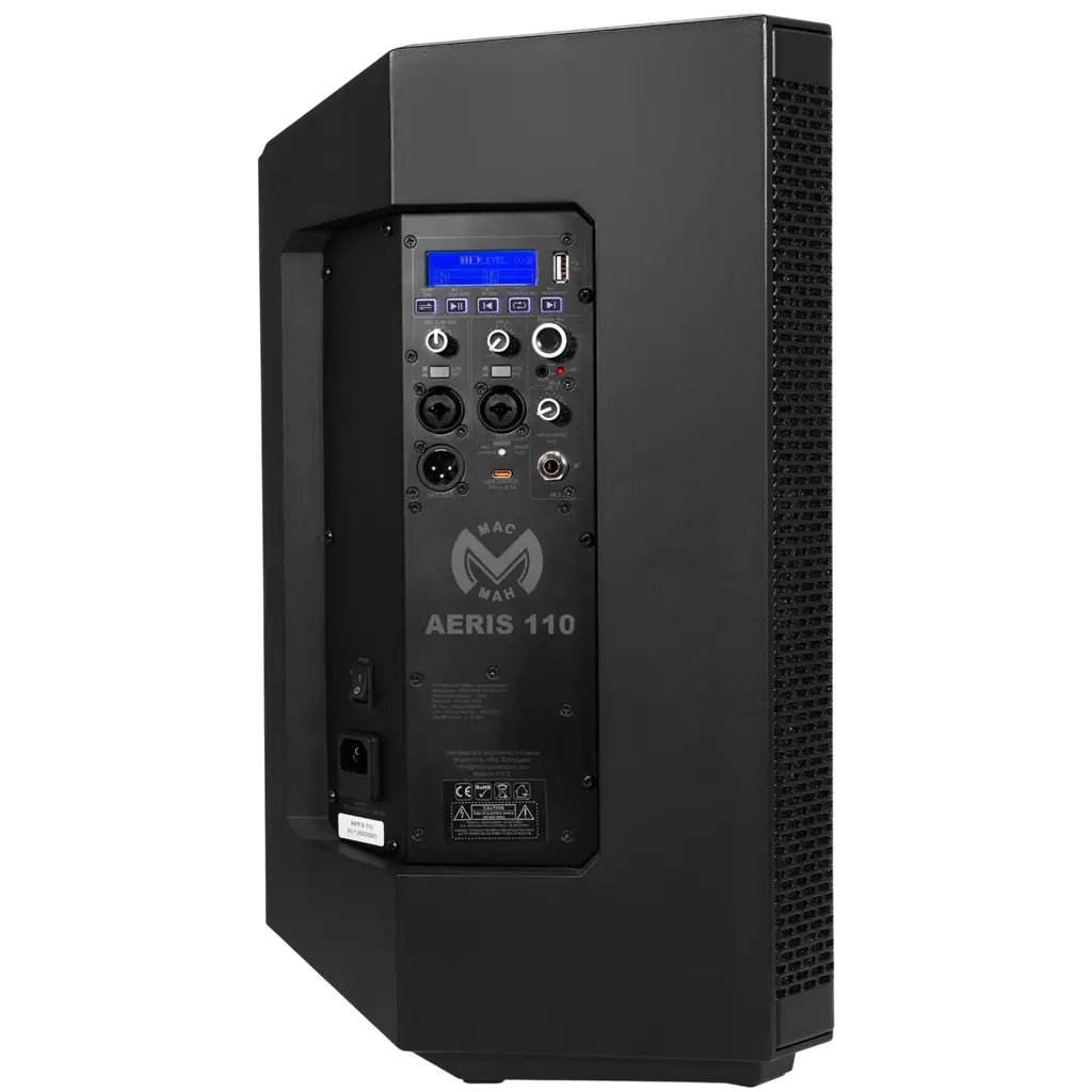 Tragbarer, aktiver 150-W-RMS-Lautsprecher (10") mit Akku und UHF-Mikrofon – Mac Mah