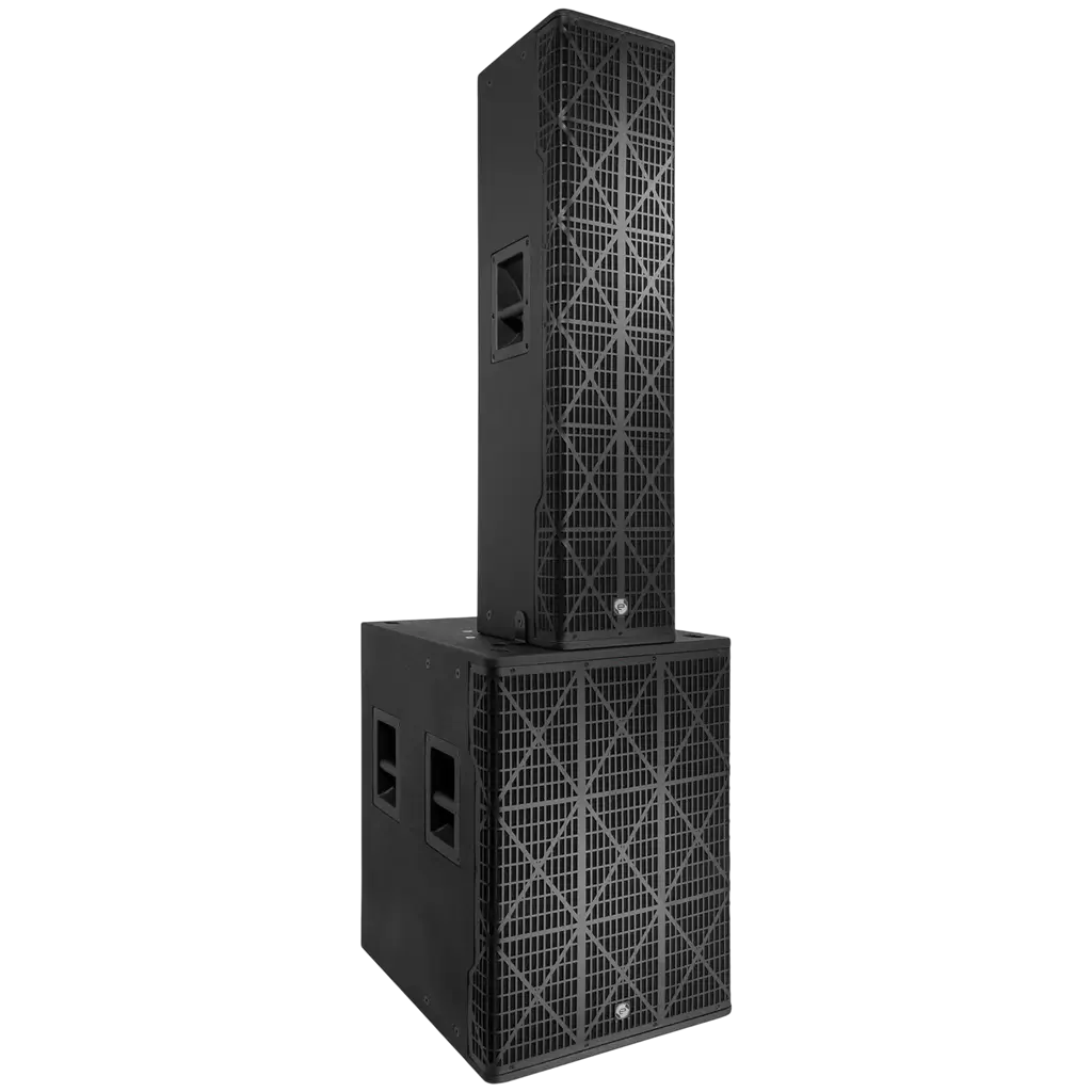 Aktives 3-Wege-Säulensystem mit 1700 W RMS und 18-Zoll-Subwoofer – Elokance