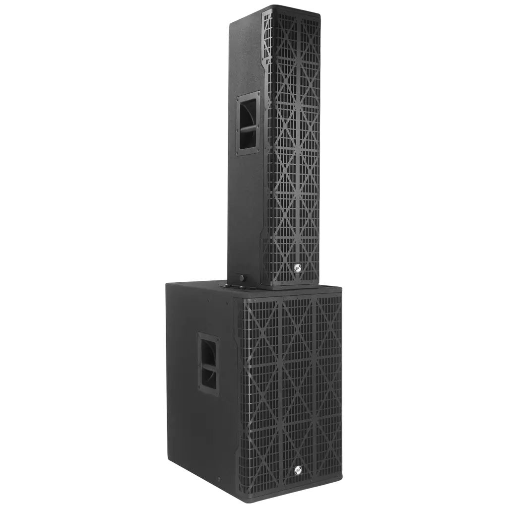 Aktives 3-Wege-Säulensystem mit 1700 W RMS und 15-Zoll-Subwoofer – Elokance