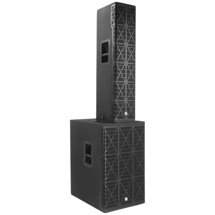 Aktives 3-Wege-Säulensystem mit 1700 W RMS und 15-Zoll-Subwoofer – Elokance