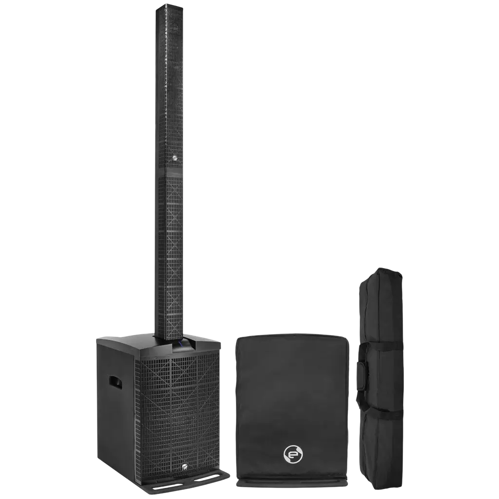 Aktives 3-Wege-Säulensystem mit 800 W RMS und 15-Zoll-Subwoofer – Elokance