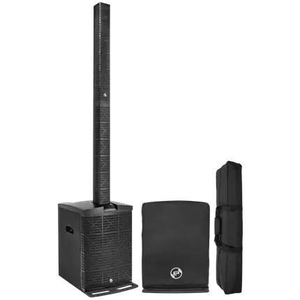 Aktives 3-Wege-Säulensystem mit 800 W RMS und 15-Zoll-Subwoofer – Elokance
