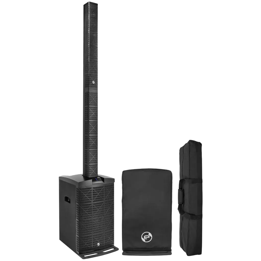 Aktives 3-Wege-Säulensystem mit 800 W RMS und 12-Zoll-Subwoofer – Elokance