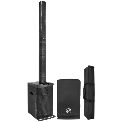 Aktives 3-Wege-Säulensystem mit 800 W RMS und 12-Zoll-Subwoofer – Elokance