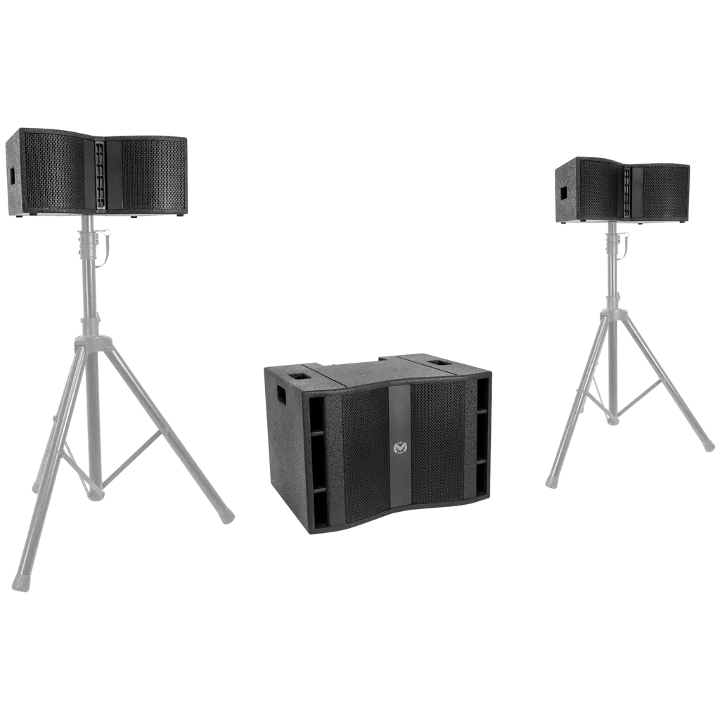 600-W-RMS-Triphonik-Beschallungsanlage mit 15-Zoll-Subwoofer – Mac Mah