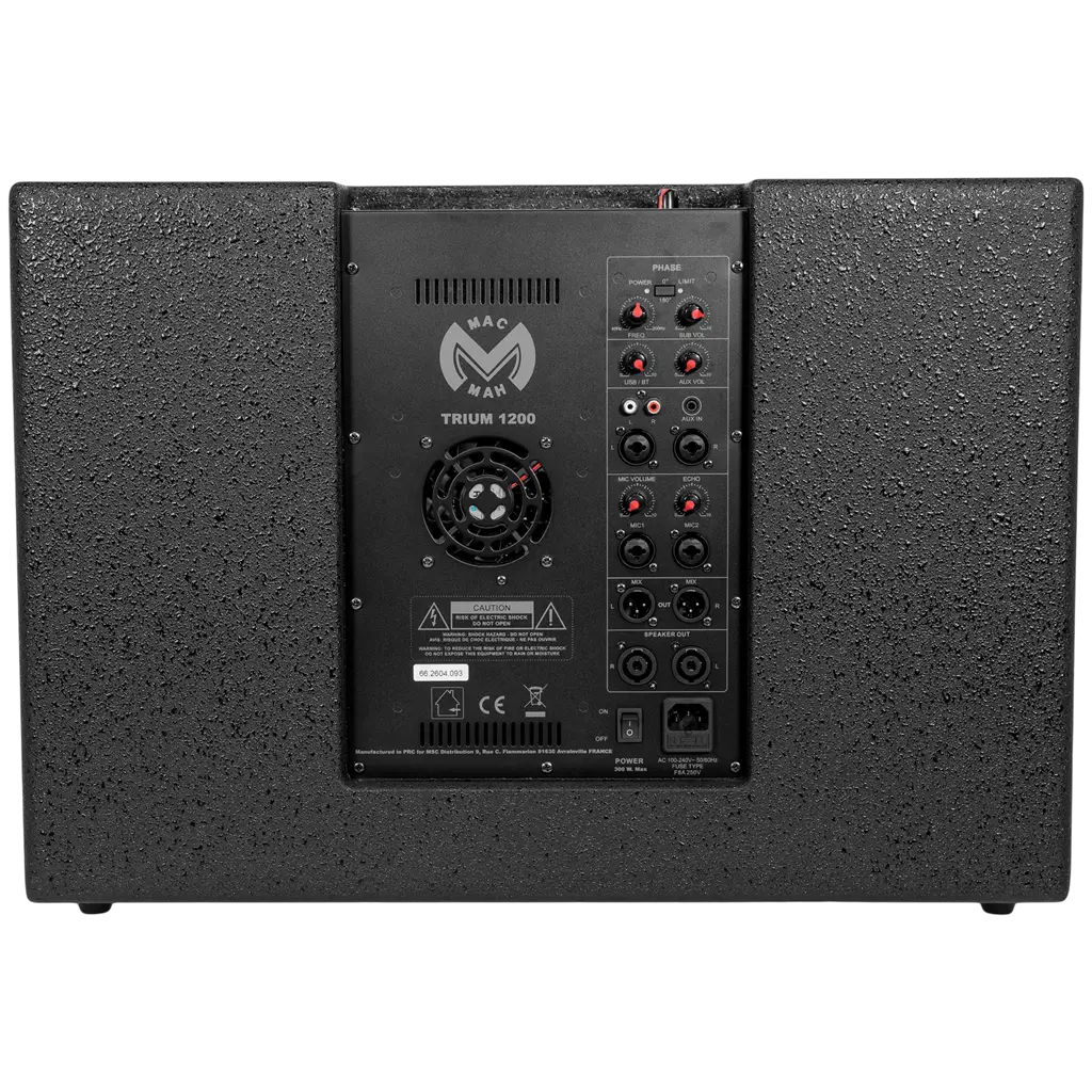 600-W-RMS-Triphonik-Beschallungsanlage mit 15-Zoll-Subwoofer – Mac Mah