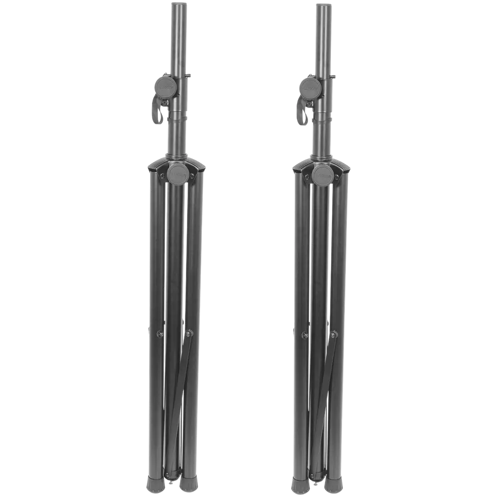 2er-Set verstellbare Lautsprecherständer (120–200 cm) mit Schutzhülle – Plugger