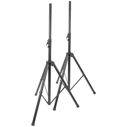 2er-Set verstellbare Lautsprecherständer (120–200 cm) mit Schutzhülle – Plugger