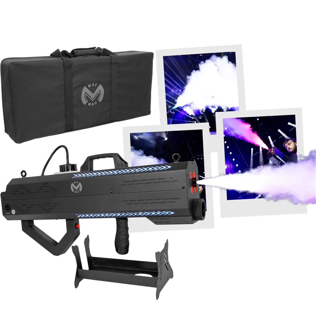 Tragbarer 1500-W-Rauchgenerator mit Akku und RGB-LEDs – Mac Mah