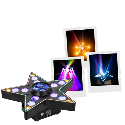 3-in-1-LED-Lichteffekt-Set: Beam, B-Eye und Stroboskop – BoomToneDJ